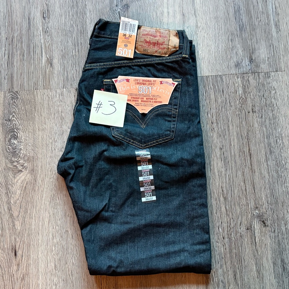 Levi's Men's 501 Original Fit Straight Leg Jeans 36W x 32L